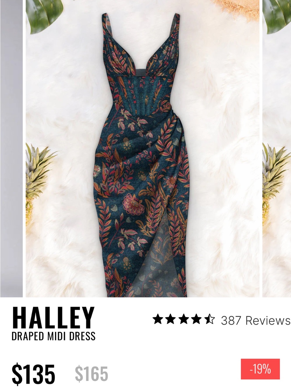 Averie Halley draped midi dress brand new with tags